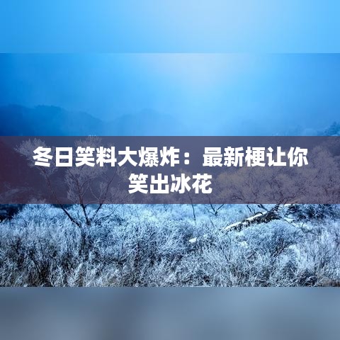 冬日笑料大爆炸：最新梗让你笑出冰花