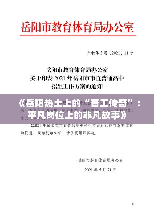 《岳阳热土上的“普工传奇”：平凡岗位上的非凡故事》