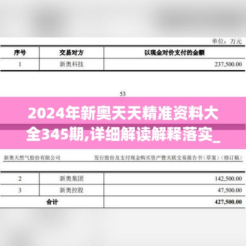 2024年新奥天天精准资料大全345期,详细解读解释落实_专属款13.928