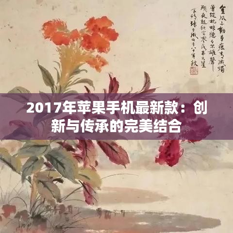 2017年苹果手机最新款：创新与传承的完美结合