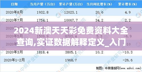 2024新澳天天彩免费资料大全查询,实证数据解释定义_入门版1.929