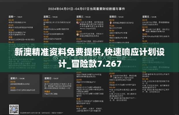 新澳精准资料免费提供,快速响应计划设计_冒险款7.267