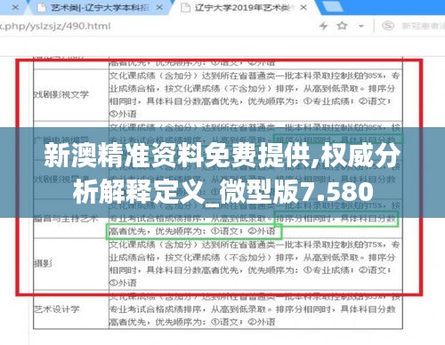 新澳精准资料免费提供,权威分析解释定义_微型版7.580
