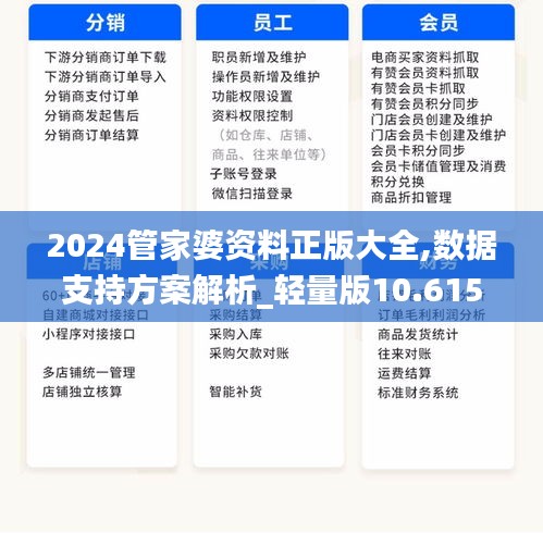 2024管家婆资料正版大全,数据支持方案解析_轻量版10.615