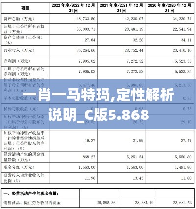 一肖一马特玛,定性解析说明_C版5.868