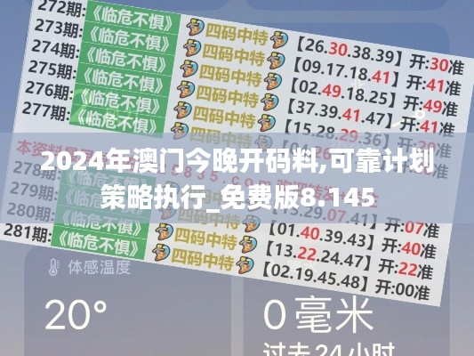 2024年澳门今晚开码料,可靠计划策略执行_免费版8.145