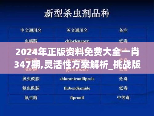 2024年正版资料免费大全一肖347期,灵活性方案解析_挑战版10.984