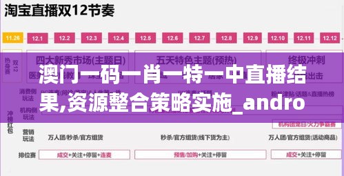 澳门一码一肖一特一中直播结果,资源整合策略实施_android5.254
