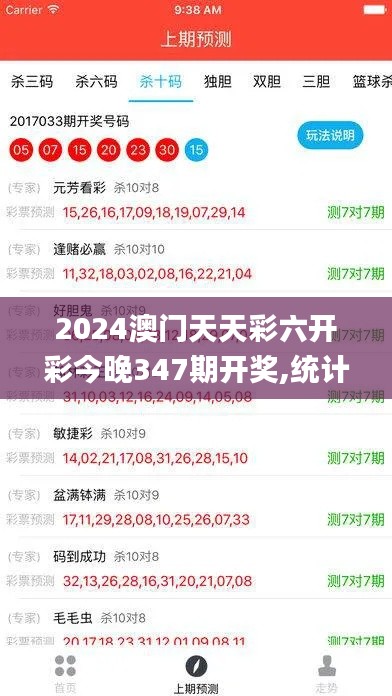 2024澳门天天彩六开彩今晚347期开奖,统计数据解释定义_tool5.828