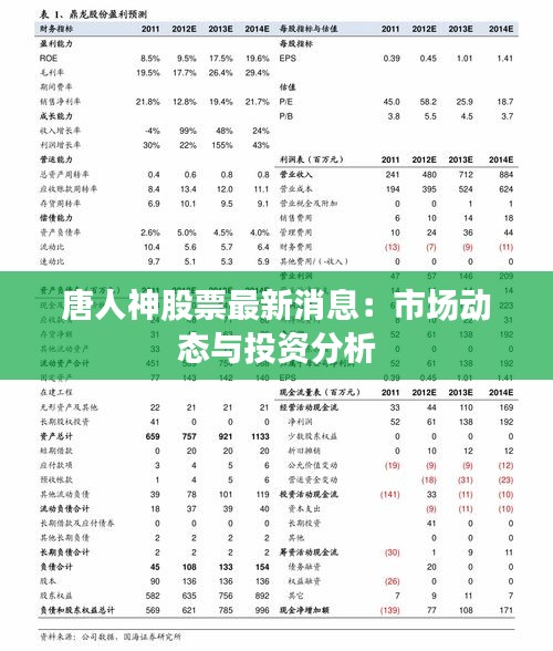 唐人神股票最新消息：市场动态与投资分析