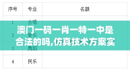 澳门一码一肖一特一中是合法的吗,仿真技术方案实现_专业款9.189