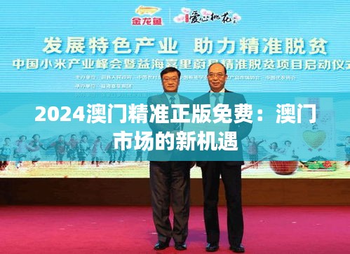 2024澳门精准正版免费：澳门市场的新机遇