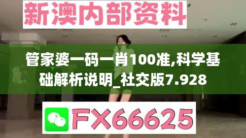 管家婆一码一肖100准,科学基础解析说明_社交版7.928