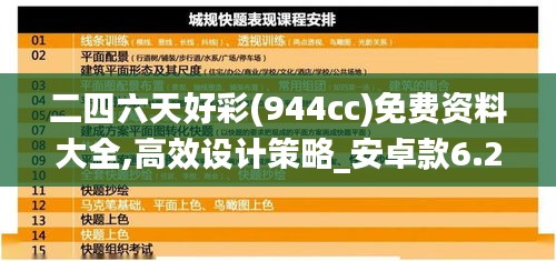 二四六天好彩(944cc)免费资料大全,高效设计策略_安卓款6.209