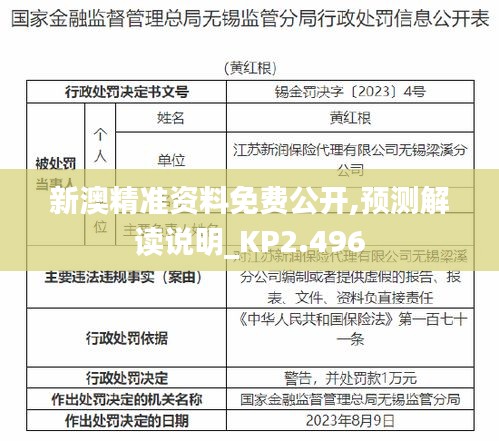 新澳精准资料免费公开,预测解读说明_KP2.496