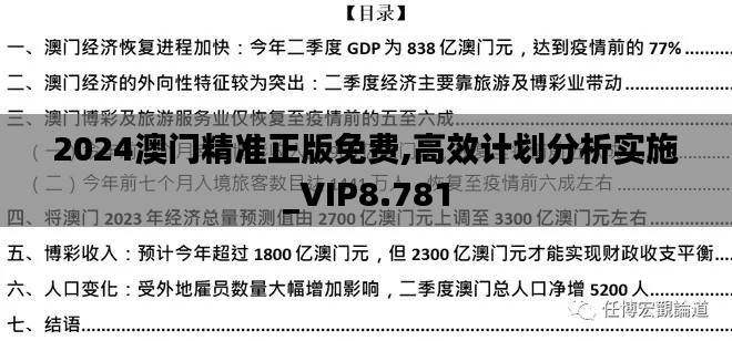 2024澳门精准正版免费,高效计划分析实施_VIP8.781