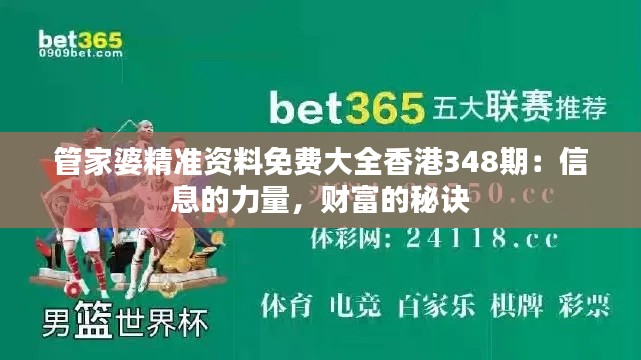 管家婆精准资料免费大全香港348期：信息的力量，财富的秘诀