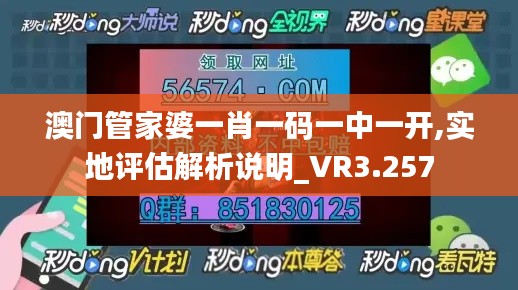 澳门管家婆一肖一码一中一开,实地评估解析说明_VR3.257