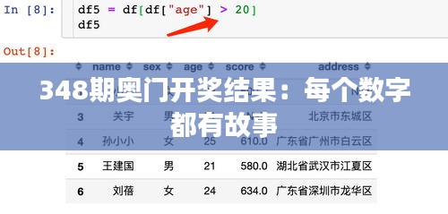 348期奥门开奖结果：每个数字都有故事