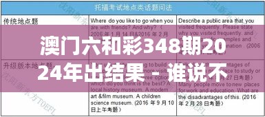 澳门六和彩348期2024年出结果 - 谁说不能预测？新一期的号码预测技巧