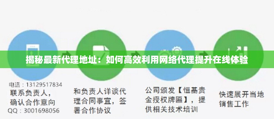 揭秘最新代理地址：如何高效利用网络代理提升在线体验