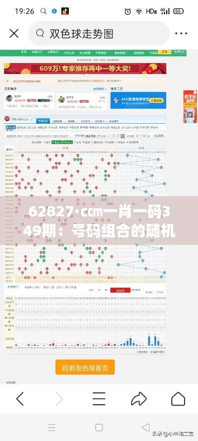 62827·c㎝一肖一码349期：号码组合的随机性与预设策略的比较