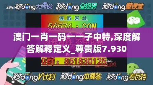 澳门一肖一码一一子中特,深度解答解释定义_尊贵版7.930