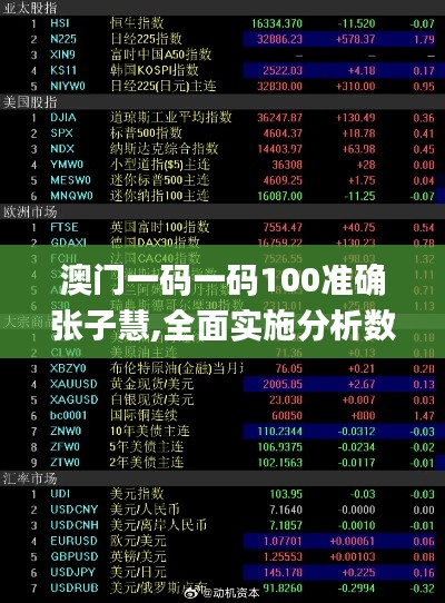 澳门一码一码100准确张子慧,全面实施分析数据_策略版9.740