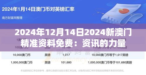 2024年12月14日2024新澳门精准资料免费：资讯的力量