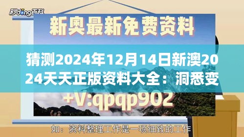 猜测2024年12月14日新澳2024天天正版资料大全：洞悉变化，掌握先机