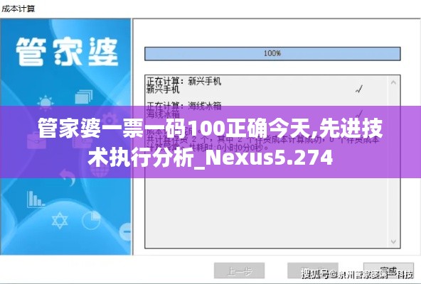 管家婆一票一码100正确今天,先进技术执行分析_Nexus5.274