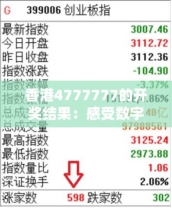 香港4777777的开奖结果：感受数字的魔力和幸运的降临