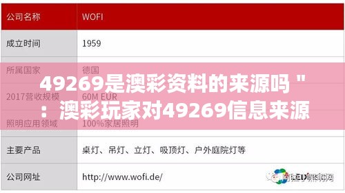 49269是澳彩资料的来源吗＂：澳彩玩家对49269信息来源的深度思考