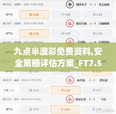 九点半澳彩免费资料,安全策略评估方案_FT7.564