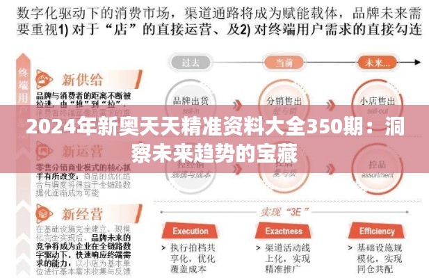 2024年新奥天天精准资料大全350期：洞察未来趋势的宝藏