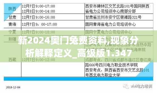 新2024奥门兔费资料,现象分析解释定义_高级版1.347