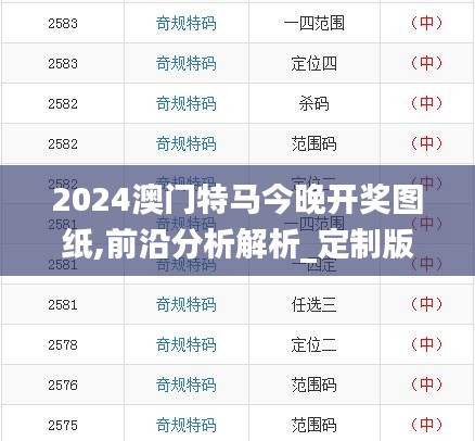 2024澳门特马今晚开奖图纸,前沿分析解析_定制版3.629