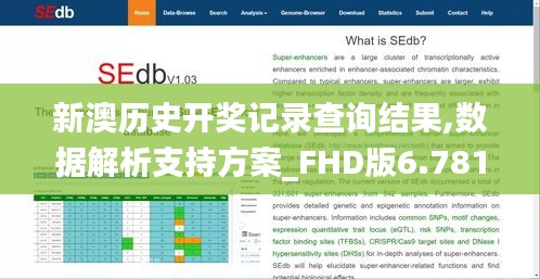 新澳历史开奖记录查询结果,数据解析支持方案_FHD版6.781