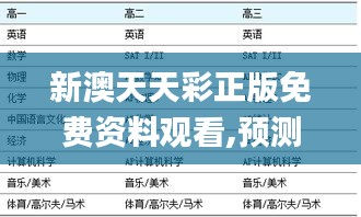 新澳天天彩正版免费资料观看,预测分析解释定义_MR3.507