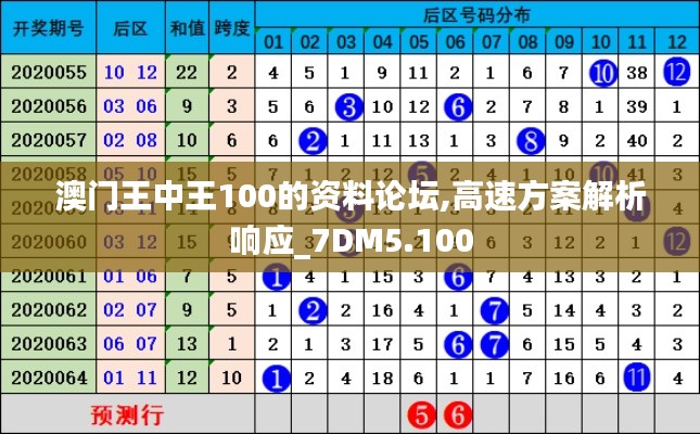 澳门王中王100的资料论坛,高速方案解析响应_7DM5.100