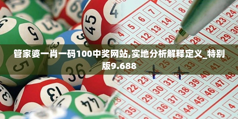 管家婆一肖一码100中奖网站,实地分析解释定义_特别版9.688