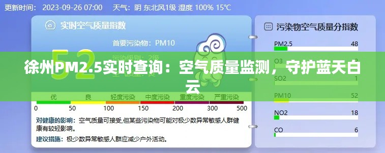 徐州PM2.5实时查询：空气质量监测，守护蓝天白云