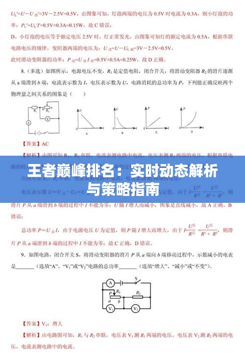 王者巅峰排名：实时动态解析与策略指南