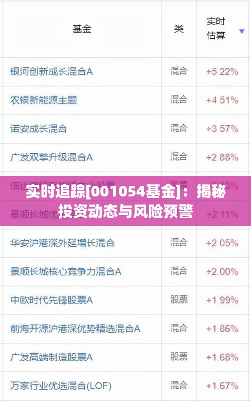 实时追踪[001054基金]：揭秘投资动态与风险预警