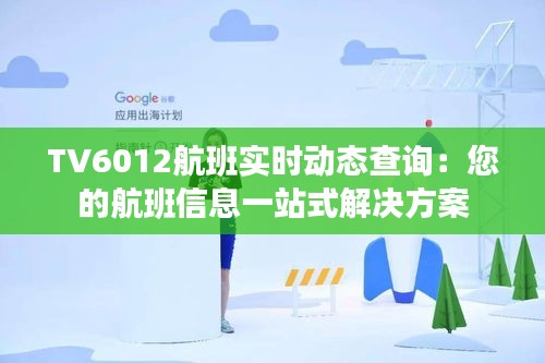 TV6012航班实时动态查询：您的航班信息一站式解决方案