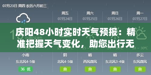 庆阳48小时实时天气预报：精准把握天气变化，助您出行无忧