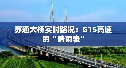 苏通大桥实时路况：G15高速的“晴雨表”