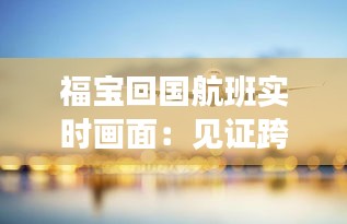 福宝回国航班实时画面：见证跨国归途的温馨瞬间