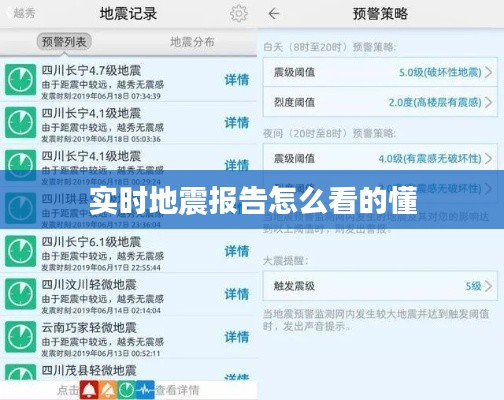 实时地震报告怎么看的懂