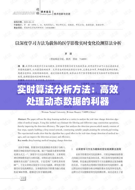 实时算法分析方法：高效处理动态数据的利器